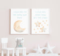 I love you moon and star nursery prints