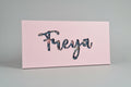Wooden name wall art with fabric