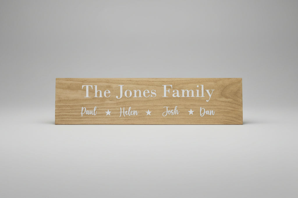 Personalised Family Name Wooden Sign