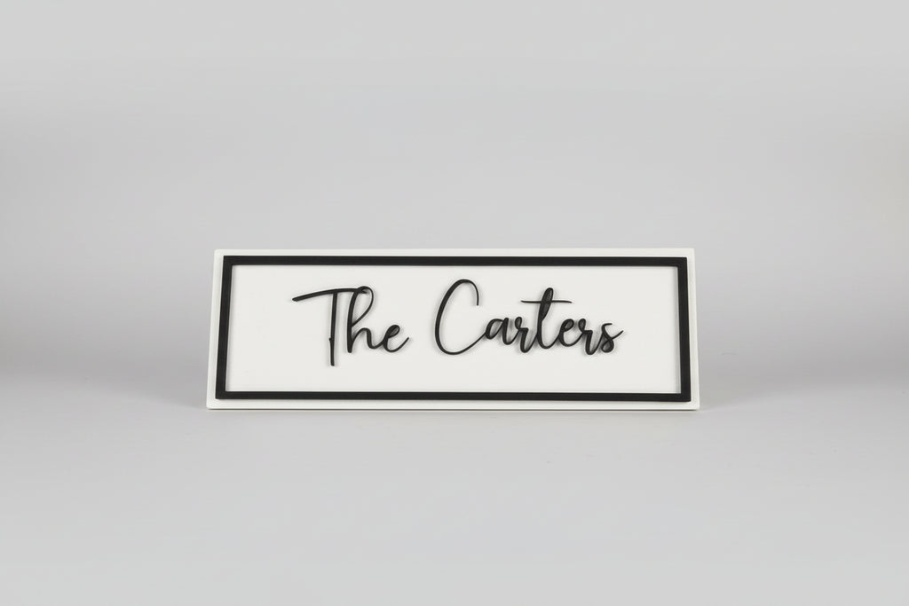 Personalised surname sign