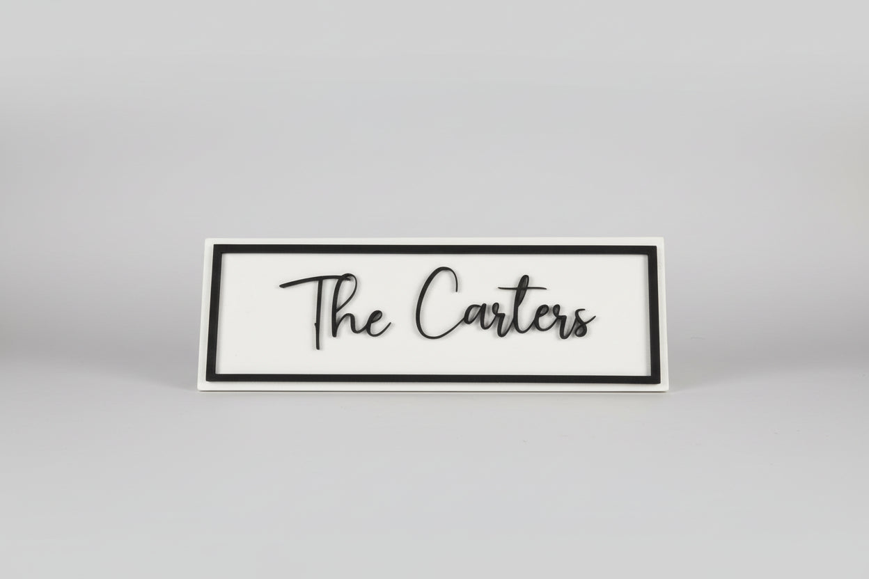Personalised surname sign