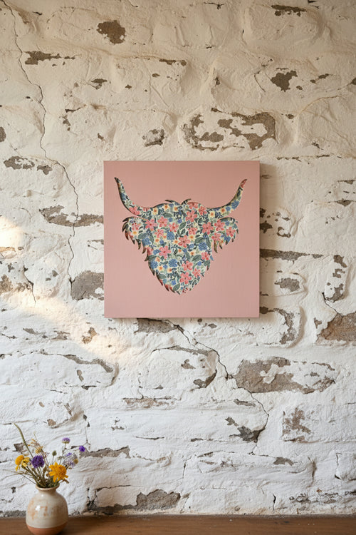 animal 30x30 animal wooden wall art (horse and cow)