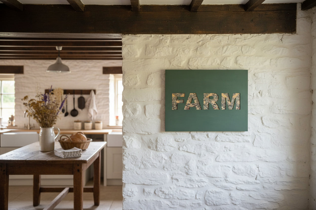 Word wooden wall art - capital basic font