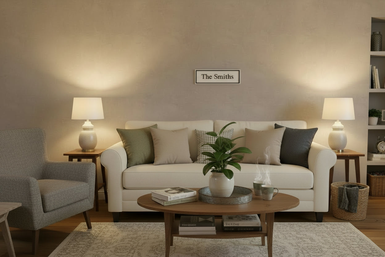 Personalised surname sign