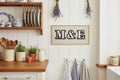30x60cm wooden initial wall art