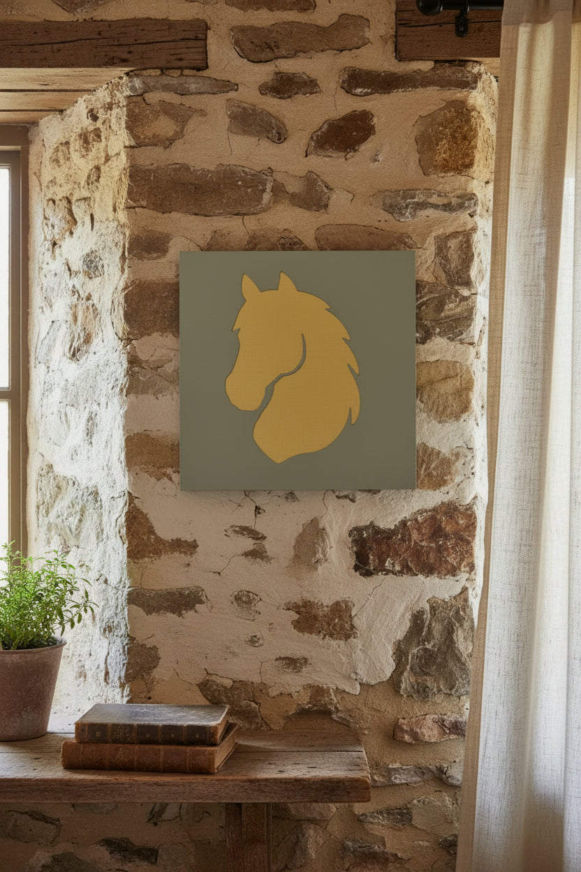 animal 30x30 animal wooden wall art (horse and cow)