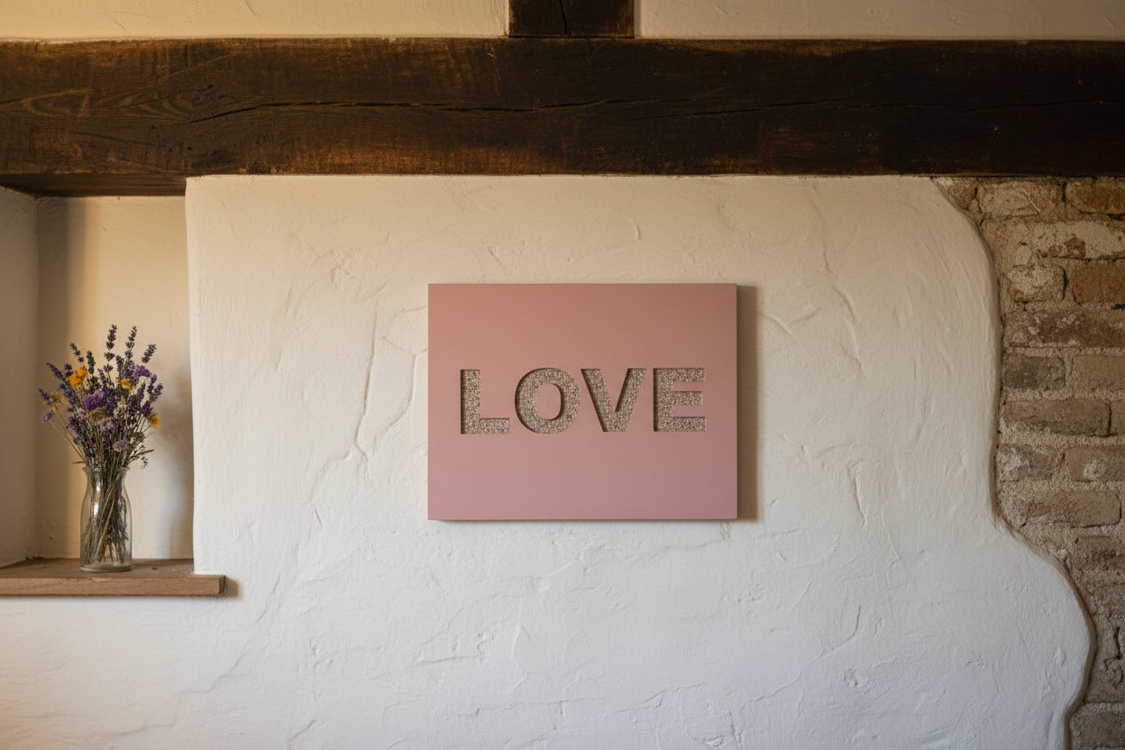 Word wooden wall art - capital basic font