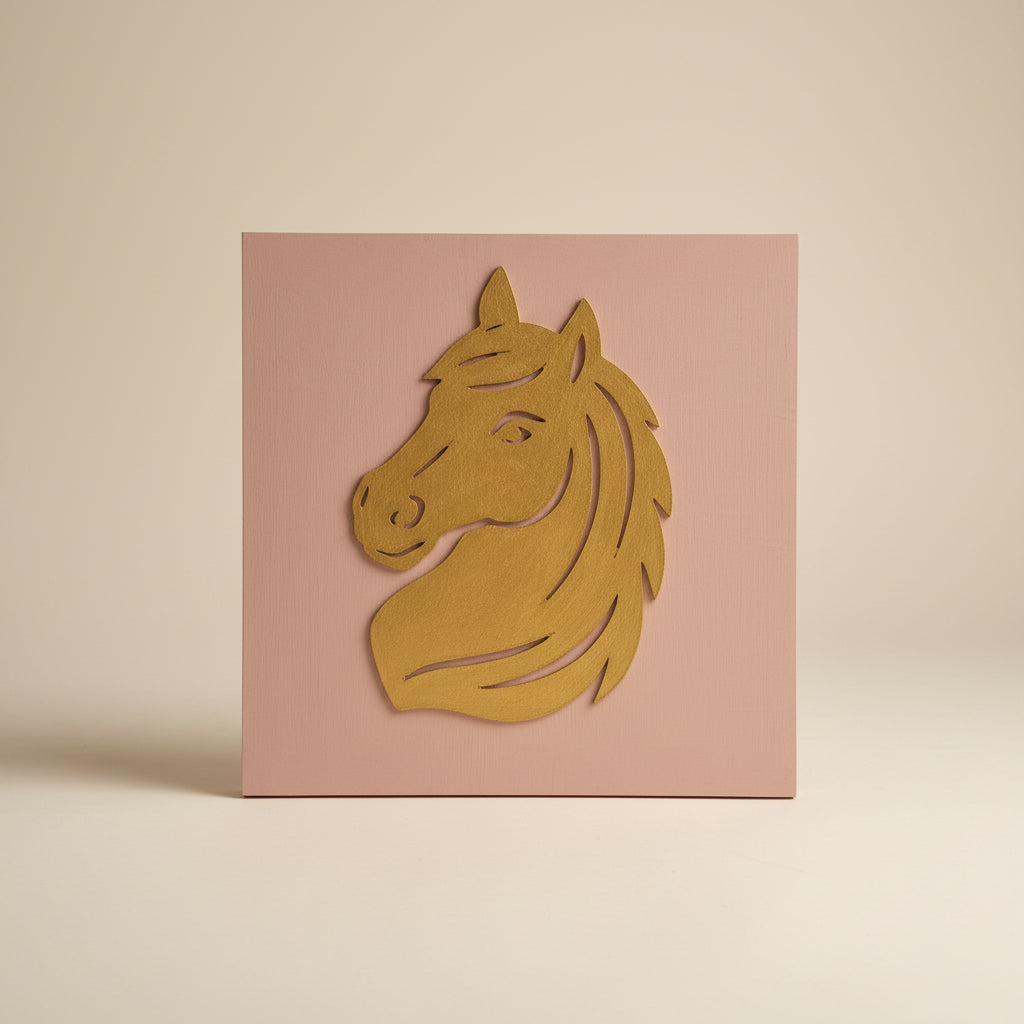 Horse wooden wall art