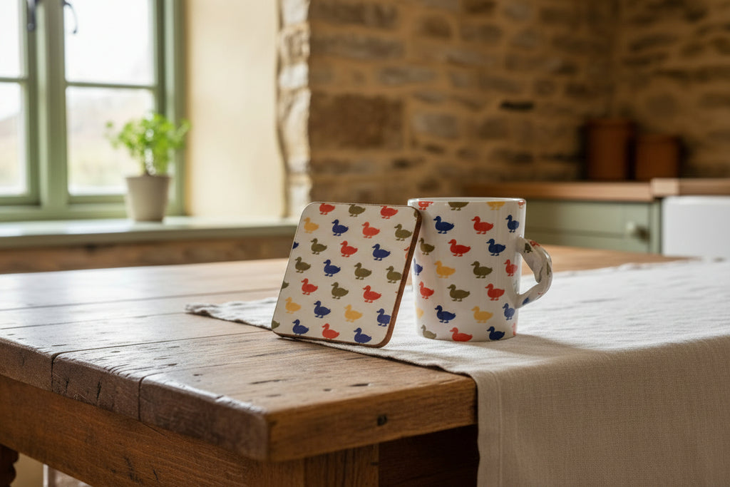 Bright duck pattern mug