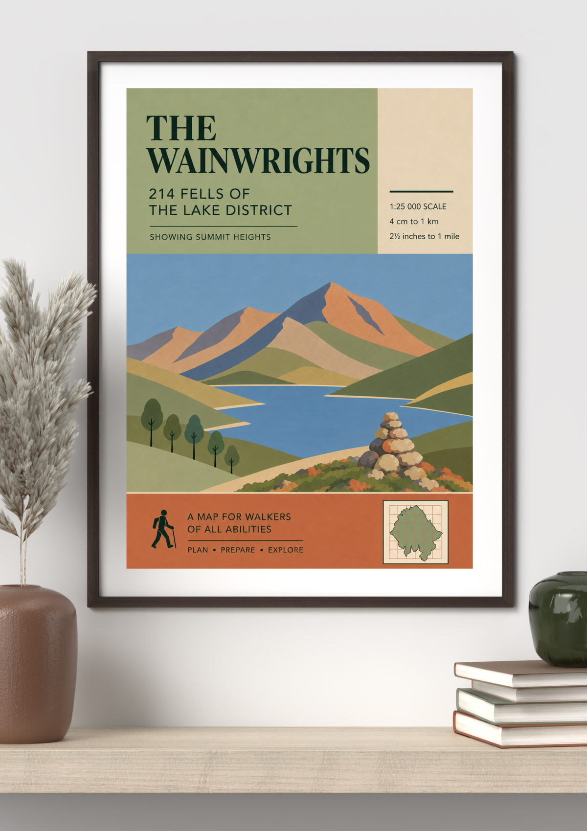 The Wainwrights 214 Fells of the Lake District Print