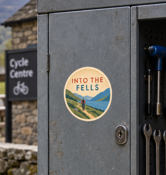 Into The Fells Mountain Biking Sticker