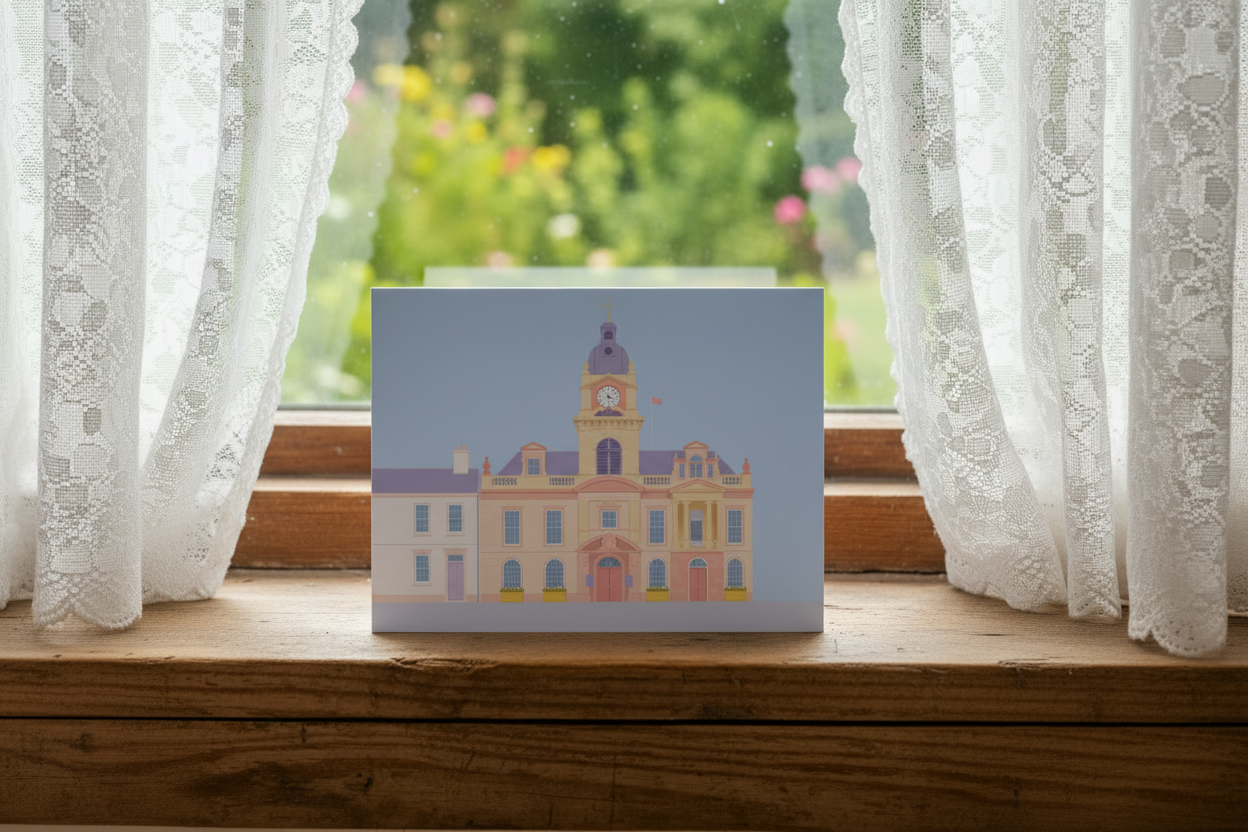 Kendal Town Hall pastel greeting card